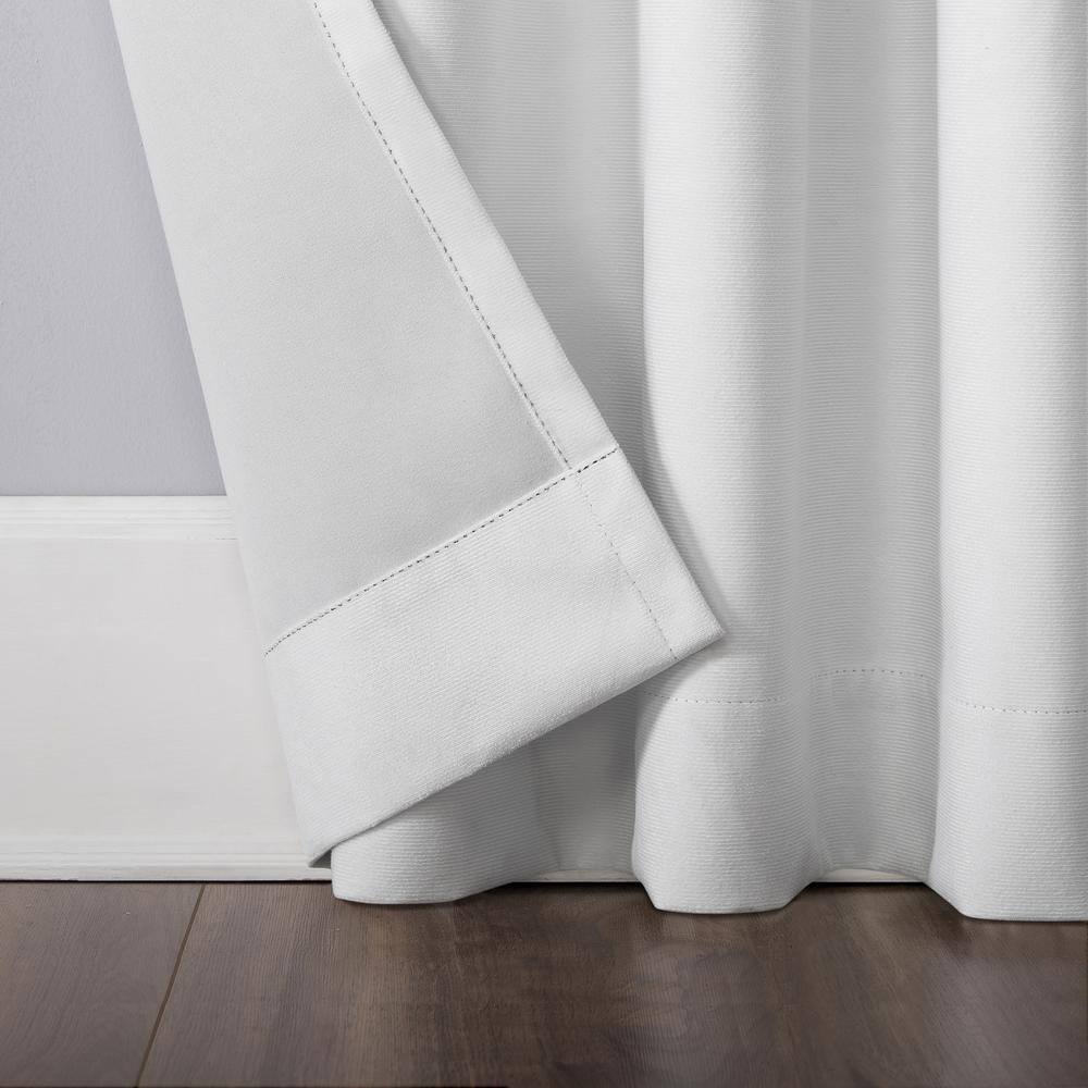 Pearl Velvet 96" Blackout Back Tab Curtain Panel