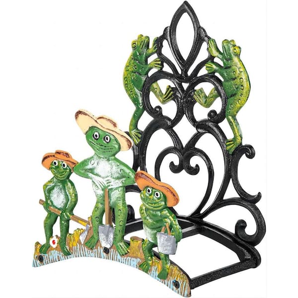 Garden Hose Holder Wall Mounted, Large Capacity and Heavy Duty Cast Iron Water Hose Holder for Outside