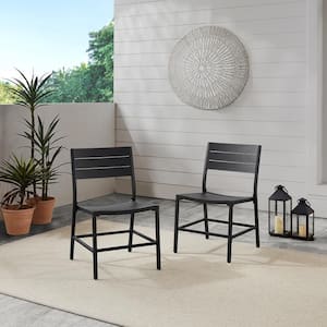 Harper Hill Black Aluminum Dining Chair (2pk)