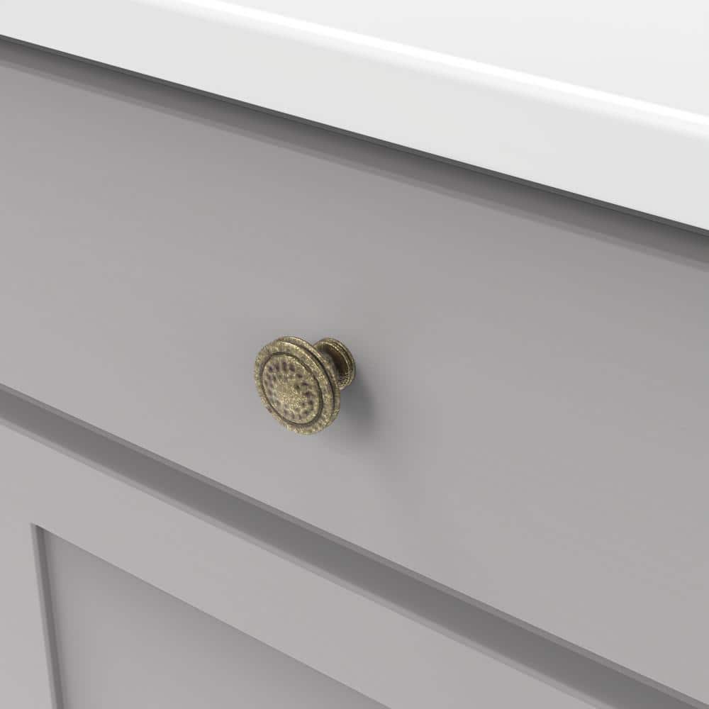 Windover Antique Iron Mushroom Cabinet Knob with Mounting Hardware