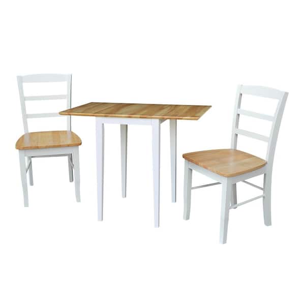 International Concepts White And, Small Extendable Dining Table And Chairs White