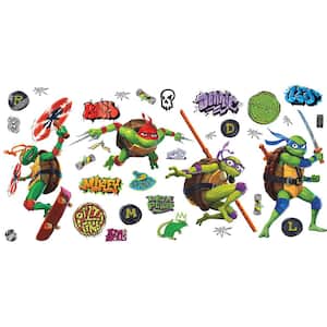 Teenage Mutant Ninja Turtles Green Mutant Mayhem Vinyl Peel and Stick Wall Decals