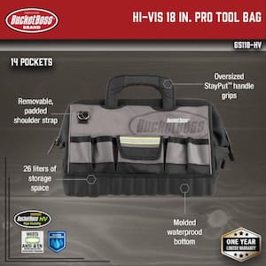 18 in. High Visibility Professional Tool Bag