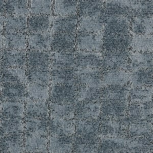 Posh Patterns Regal Blue 37 oz. Polyester Pattern Installed Carpet