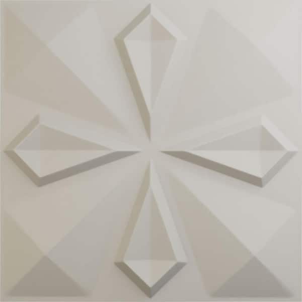 Ekena Millwork 19 5/8 in. x 19 5/8 in. Nikki EnduraWall Decorative 3D Wall Panel, Satin Blossom White (12-Pack for 32.04 Sq. Ft.)