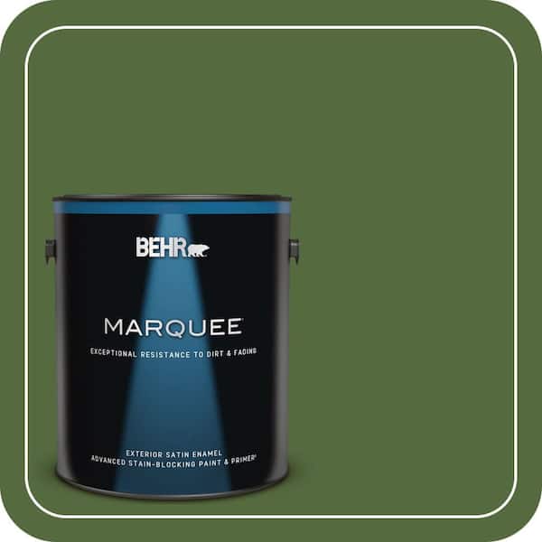 BEHR MARQUEE 1 gal. #410D-7 Mountain Forest Satin Enamel Exterior Paint & Primer