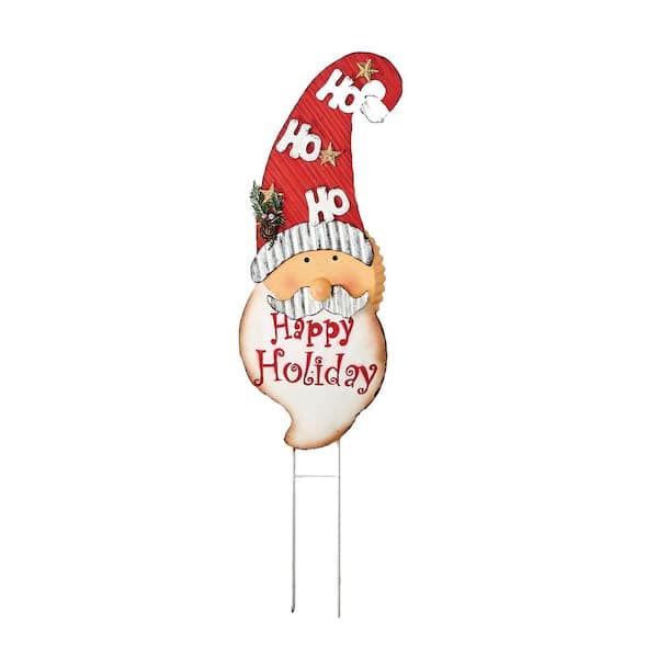 Worth Imports 30 in. Metal Santa Stick