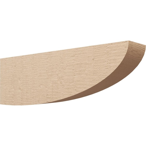 Ekena Millwork 6-in. x 36-in. x 12-in. Series 3 Thin Durham Rough Cedar Woodgrain Timberthane Polyurethane Corbel, Primed Tan