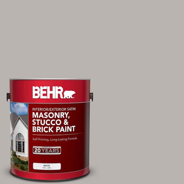 1 gal. #MS-84 French Gray Satin Interior/Exterior Masonry, Stucco and Brick Paint