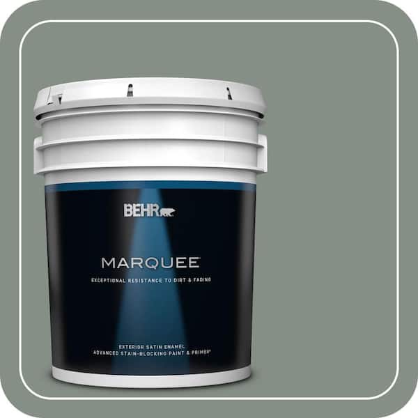 BEHR MARQUEE 5 gal. #ECC-49-3 Forest Moss Satin Enamel Exterior Paint & Primer