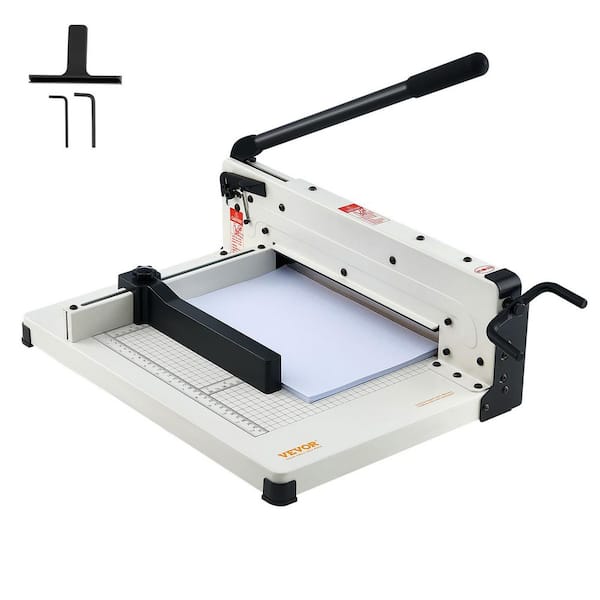 VEVOR Heavy Duty Paper Cutter, 12 in.Tile Cutter with Steel Blade Paper Cutter for A4 Paper, 400 Sheet Capacity, White