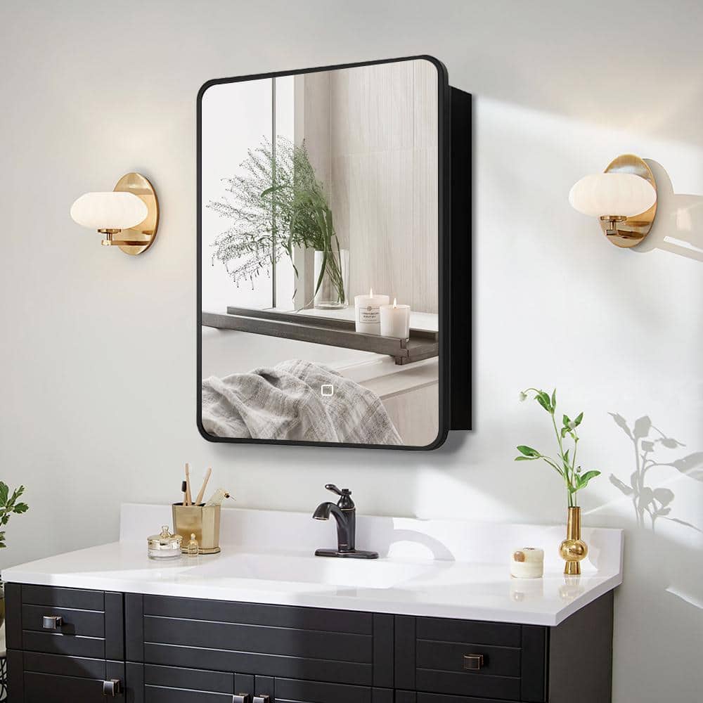 24 in. W x 30 in. H Rectangular Framed Wall Mount Bathroom Medicine Cabinet