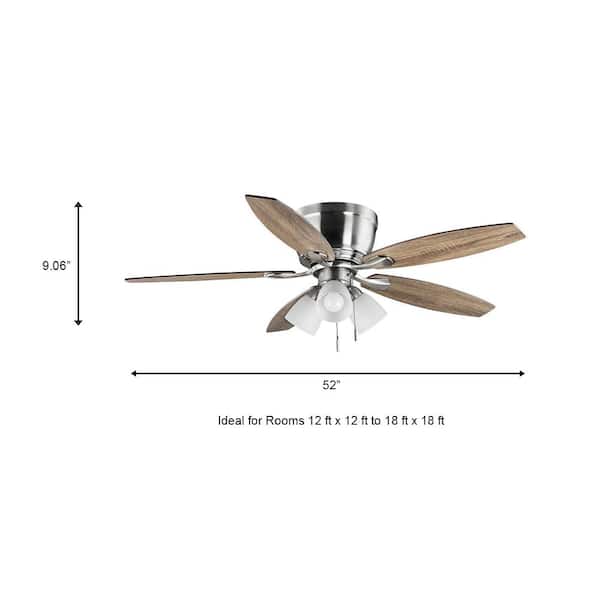 Hampton Bay Sidlow 52 In Indoor Led, Hampton Bay Ceiling Fan Replacement Blades