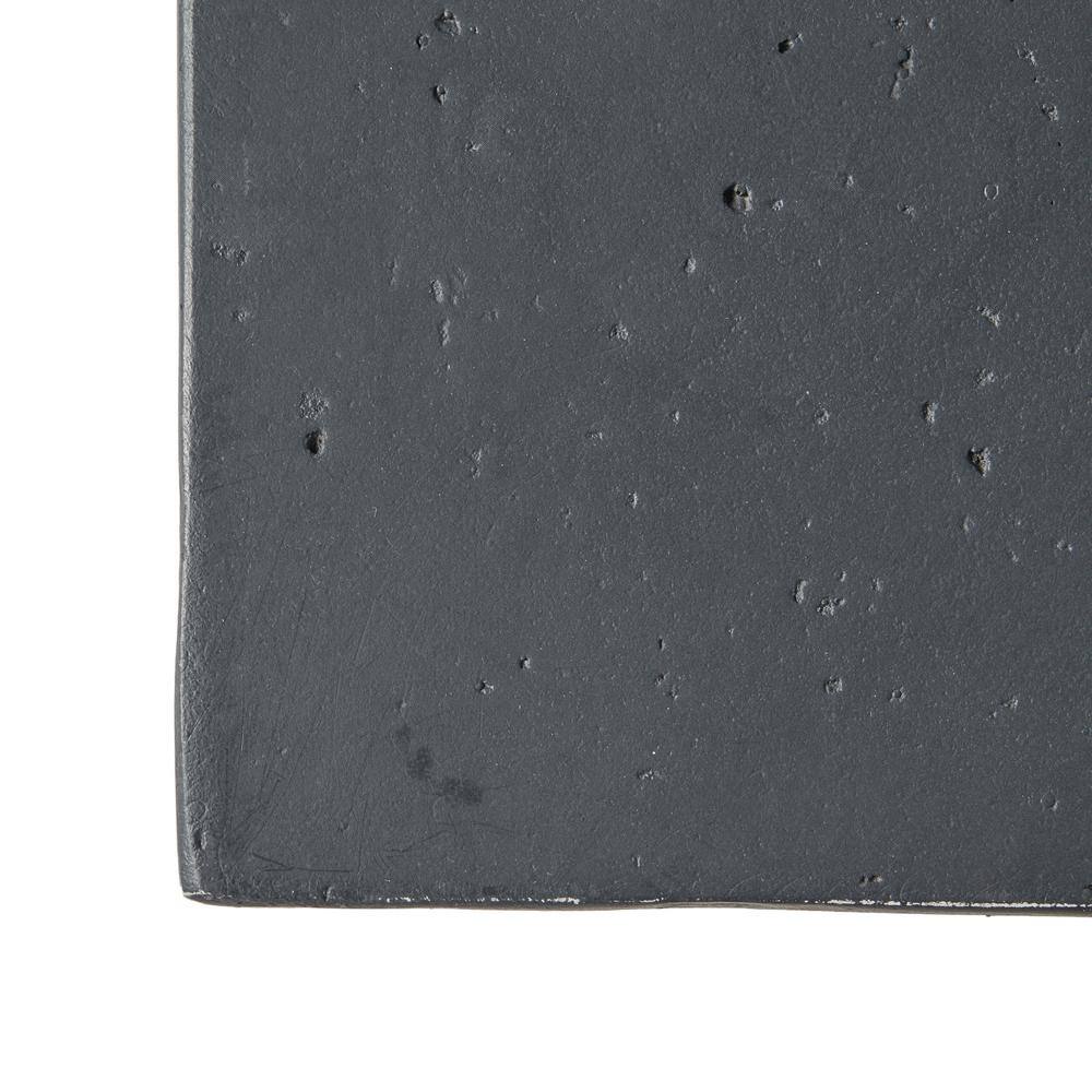 Dark Gray Lightweight Concrete Rectangular Fire Pit Table