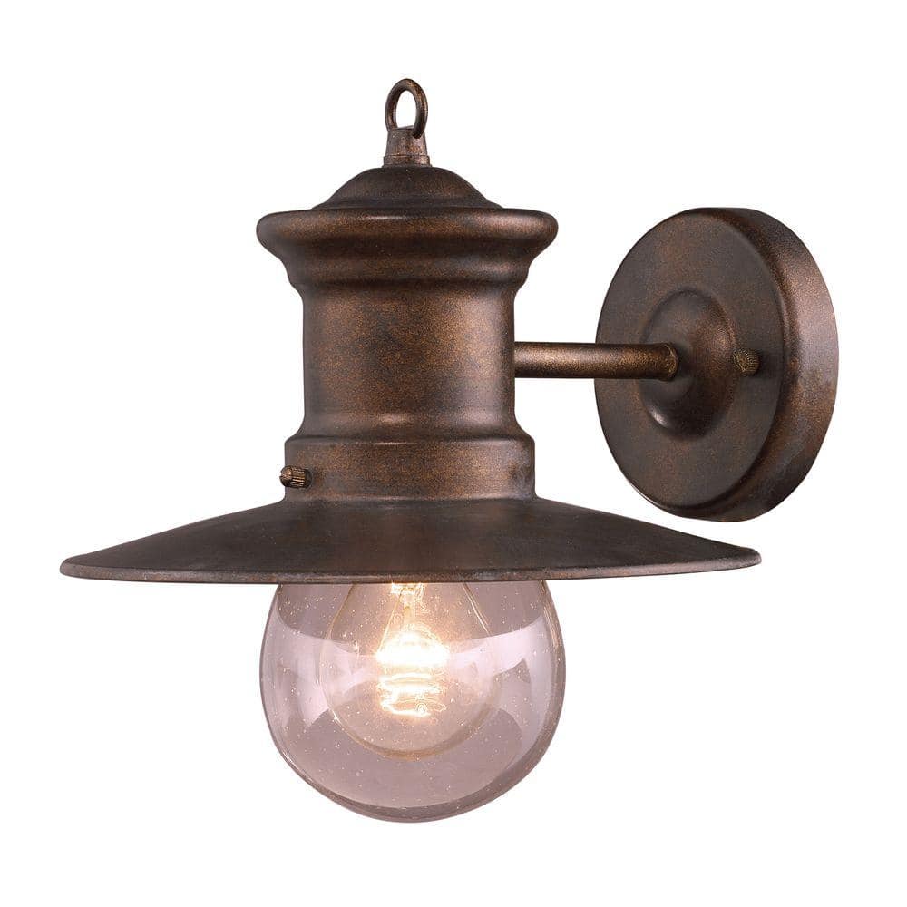Alico Lighting 500MM Acclaim Lighting Marbleized Mahogany Finished Outdoor Sconce with Scavo Glass Shades 