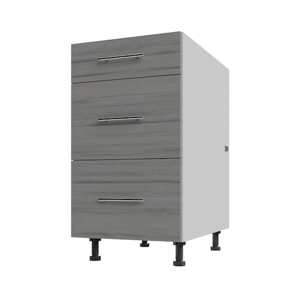 Miami Pitch Black Matte 36 in. x 12 in. x 30 in. Flat Panel Stock Assembled Wall Kitchen Cabinet