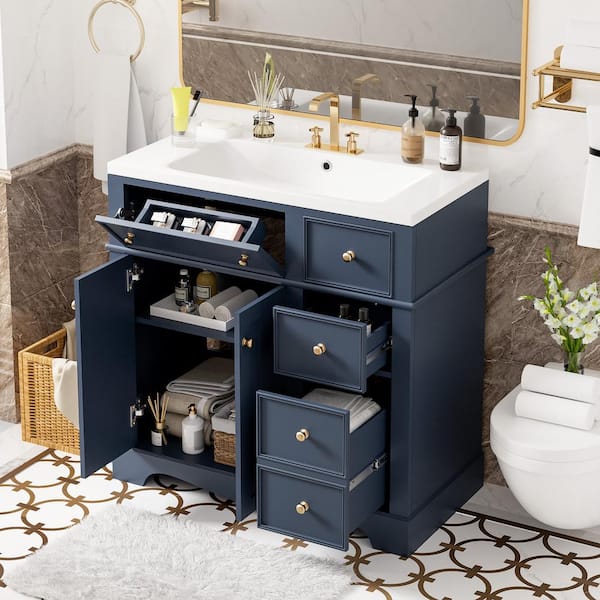 Drawer - 美品 bassike デニムtops BLUE size1 Aoibox 29.1 in W x 17.7 in D x 33 in. H Single Sink