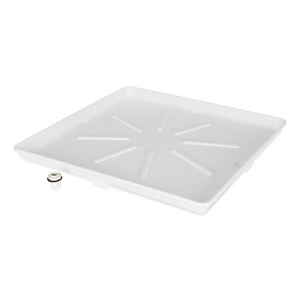 Camco 30.0 in x 32.0 in. Washing Machine Drain Pan with CPVC Fitting