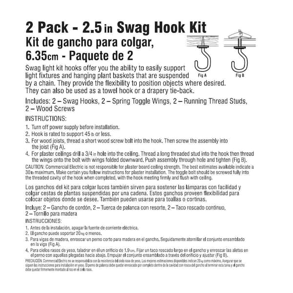 SUSPEND-IT Light-Duty Suspended Ceiling Hooks (4-Pack) 8864-6 - The Home  Depot