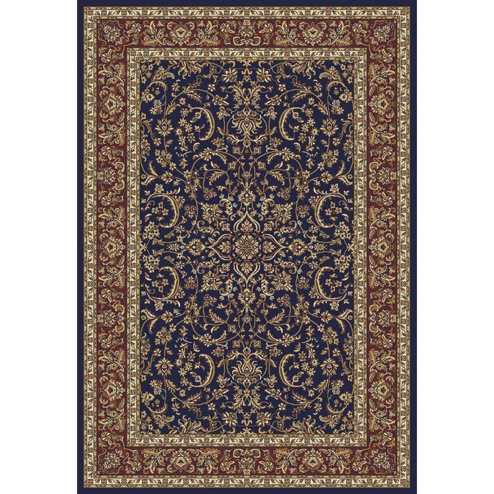 Noble Navy 8 ft. x 12 ft. Traditional Floral Oriental Area Rug