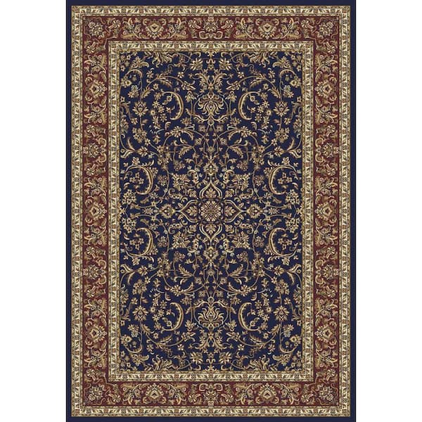 Noble Navy 8 ft. x 12 ft. Traditional Floral Oriental Area Rug