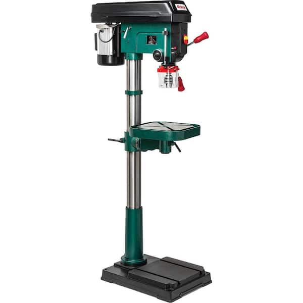 Grizzly Industrial 17  in. Floor Drill Press with, 5/8 in. Chuck Capacity, LED Light and Laser Guide