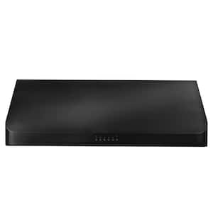 30 in. 600 CFM Ducted Under Cabinet Range Hood in Black Stainless Steel