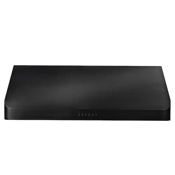 30 in. 600 CFM Ducted Under Cabinet Range Hood in Black Stainless Steel