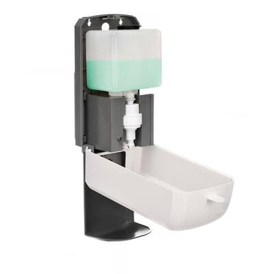 1200 ml. Automatic Foam Hand Sanitizer Soap Dispenser in White with Drip Tray
