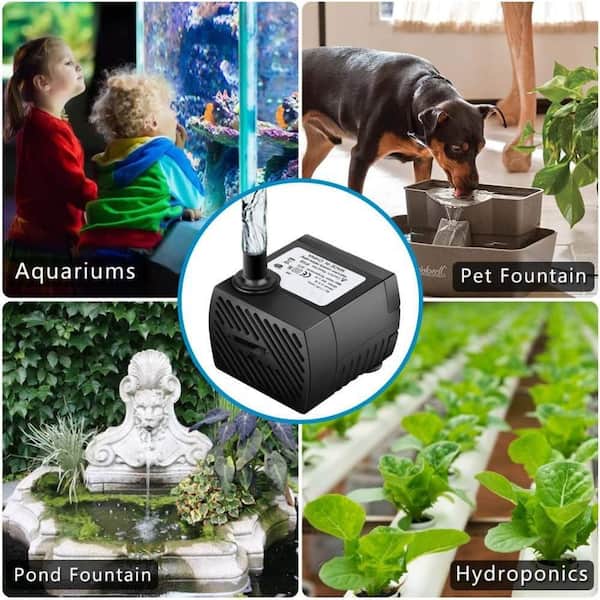 Mini Submersible Water Pump Accessory-Aquarium, Pond and Fountain Use