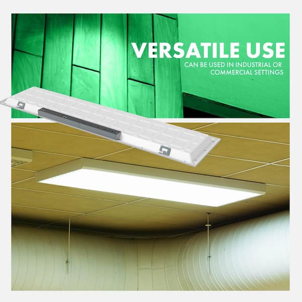 LEDone 1 ft. x 4 ft. 2500/3125/3750 Lumens Integrated LED Panel Light, 3500K/4500K/5000K (4-Pack)