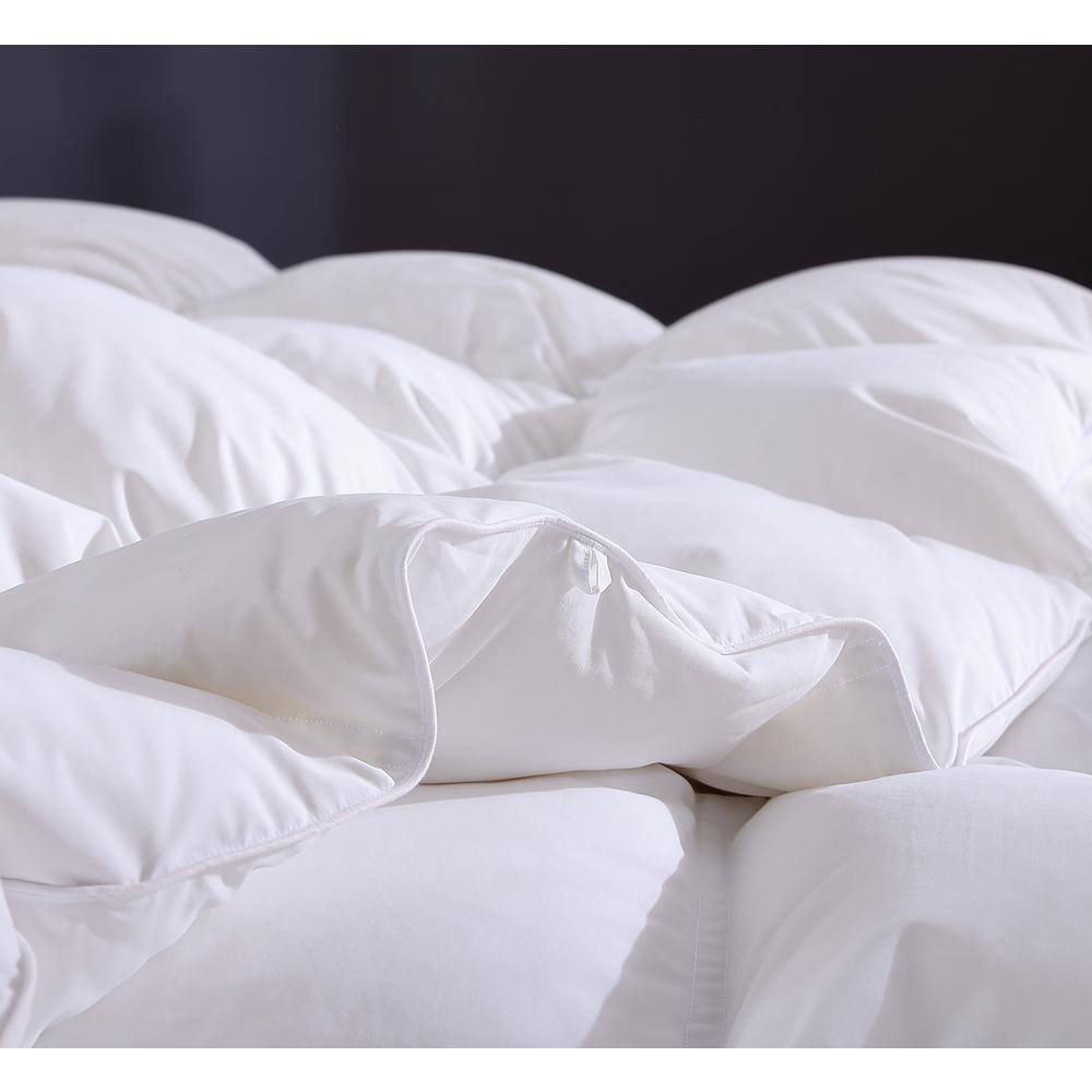 King Size White Cotton Blend Down Bedspread