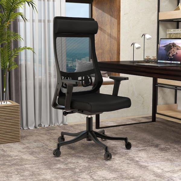 Dale Series Black Ergonomic Mesh Back Computer Office Chair with Adjustable Height Lumbar Support and Armrest
