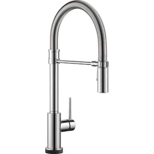 Trinsic Pro Single-Handle Pull-Down Sprayer Kitchen Faucet with Touch2O Technology and Spring Spout in Chrome