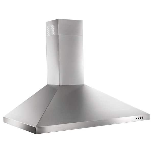 Whirlpool 36 in. Contemporary Wall Mount Range Hood in Stainless Steel