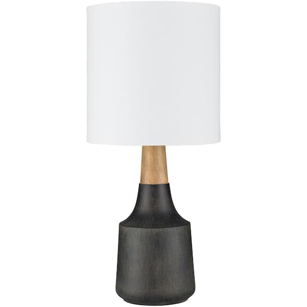 Livabliss Layla 17.5 in. Black Indoor Table Lamp