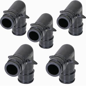 3/4 in. PEX-A Plastic 90-Degree Poly Alloy Expansion Barb Connections Elbow Pipe Fitting in Black (Pack of 5)