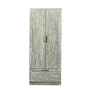 Gray Armoire with 1 Drawers(70.87 in. H x 29.53 in.W x 21.65 in. D)