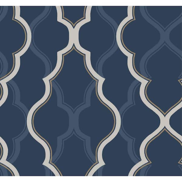 York Wallcoverings Black Double Damask Wallpaper, 27-in by 27-ft