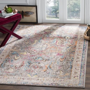 Bristol Gray/Ivory 7 ft. x 7 ft. Square Border Area Rug