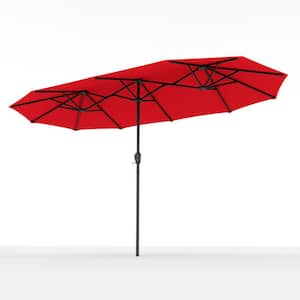 13 ft. Market Patio Umbrella 2-Side in Orange Red