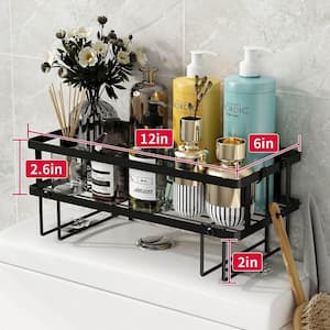 4 of Towel Holders Multifunctional Toilet Rack with Adhesive Base and Hooks