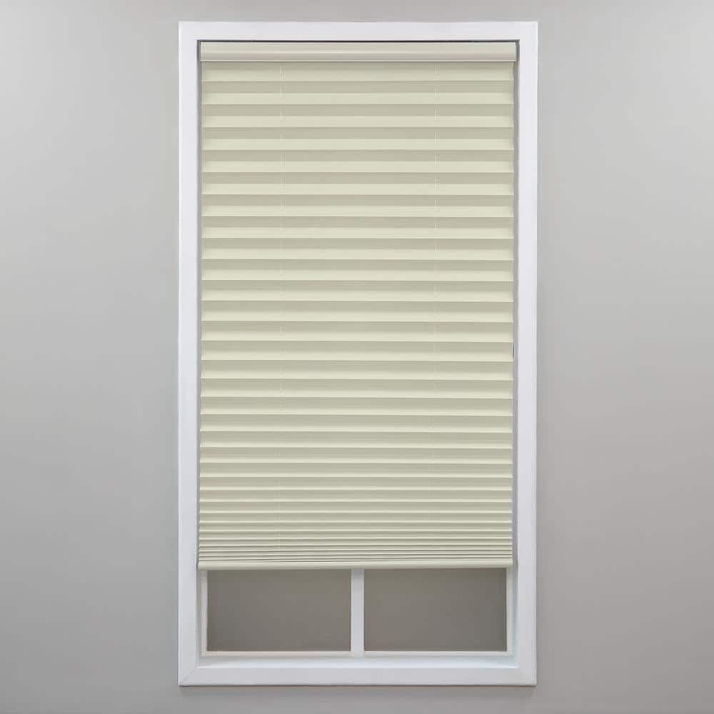 27.5W x 72L Inches Ecru DEZ Furnishings QDER274720 Cordless Light Filtering Pleated Shade