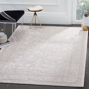 Reflection Beige/Cream 9 ft. x 12 ft. Border Distressed Area Rug