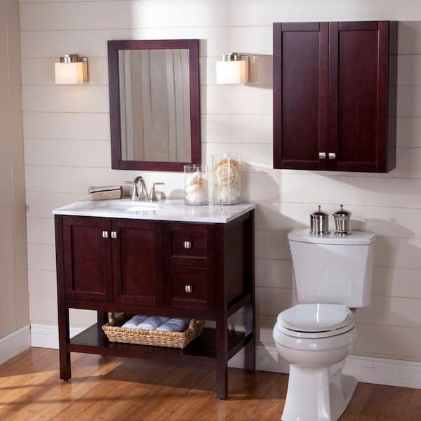 cherry bathroom wall cabinet