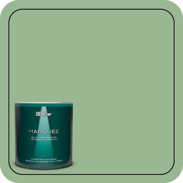 BEHR MARQUEE 1 qt. #M400-4 Brookview One-Coat Hide Semi-Gloss Enamel Interior Paint & Primer