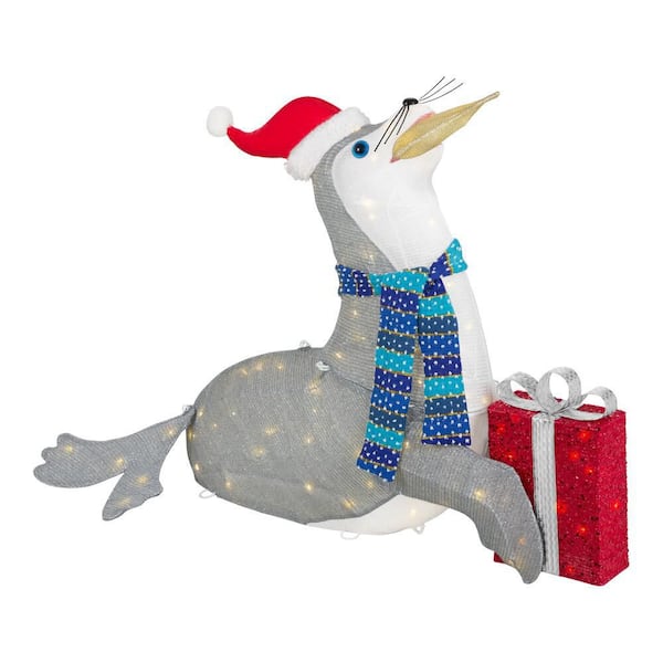 3.5 ft. Coastal LED Sea Lion Holiday Yard Decoration Y52