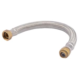 1/2 in. Push to Connect x 3/4 in. FIP x 15 in. Length Stainless Steel Braided Water Heater Connector
