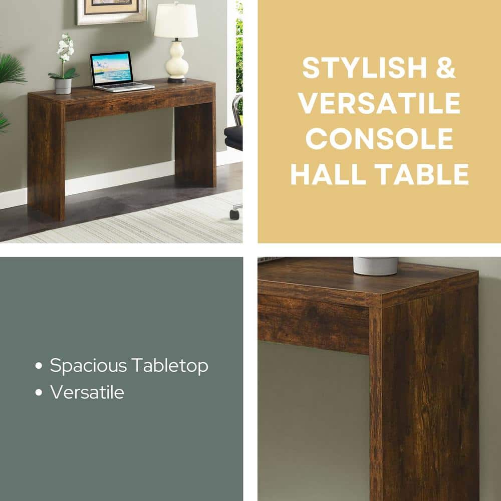 Barnwood 48'' Wood Console Table with Storage