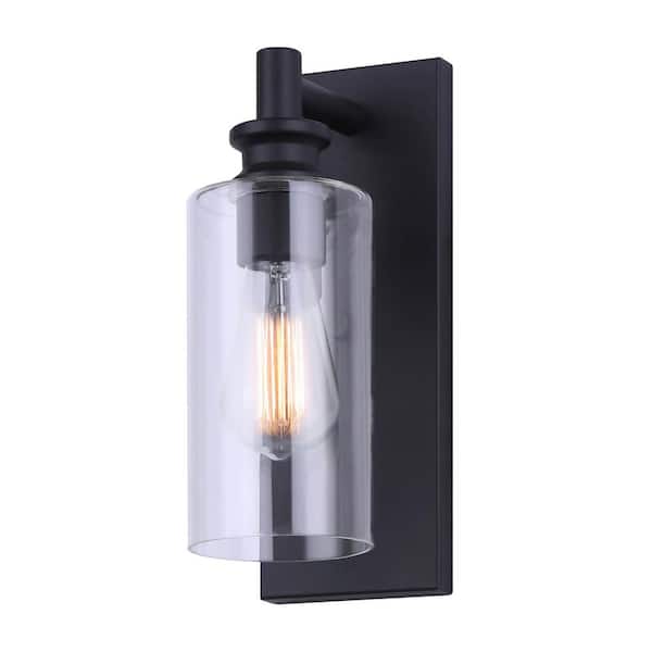 CANARM Cormac 1-Light Black Outdoor Light Sconce